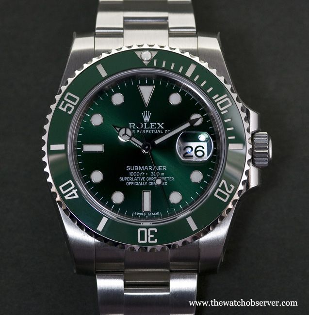 A green dial - Rolex Submariner Date Hulk 116610LV