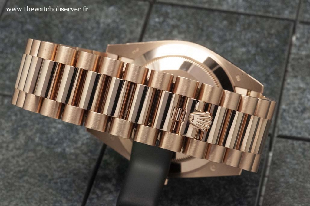 Close-up on the Rolex President bracelet - Rolex Day-Date 40