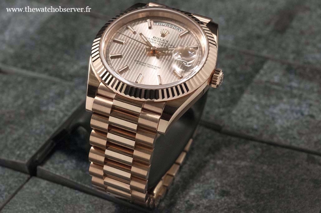 Rolex Day-Date 41 pink gold President bracelet