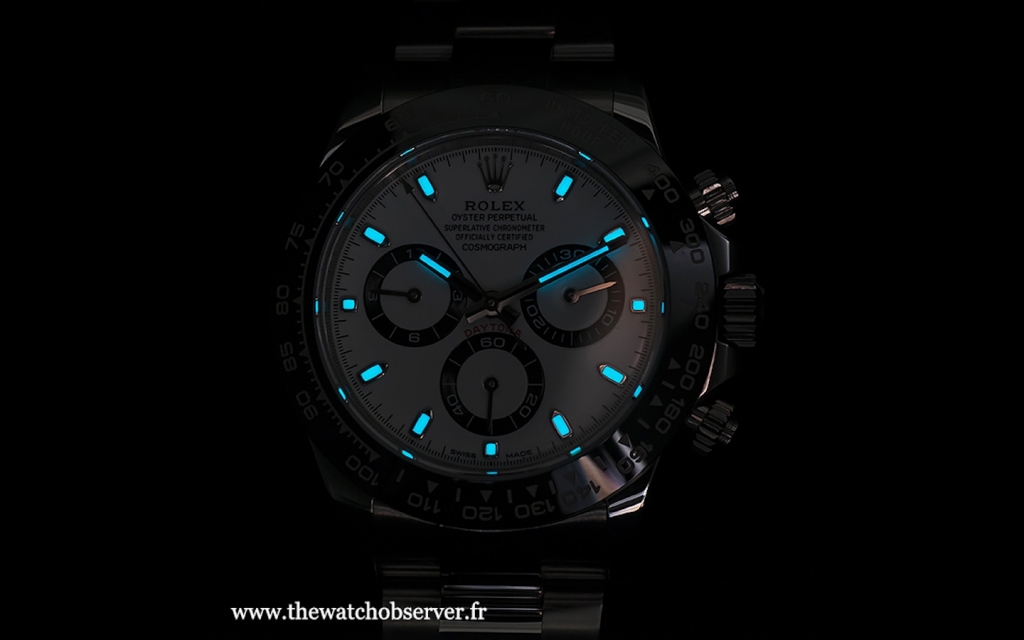 The Rolex Daytona 116500LN at night