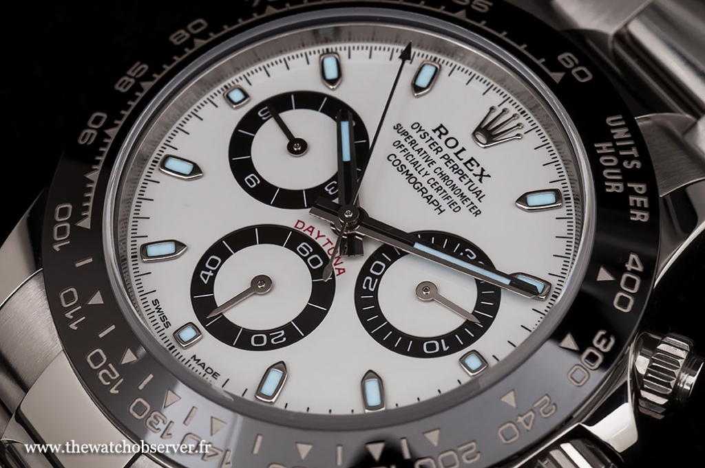 Discover the white dial of the Rolex Daytona 116500LN