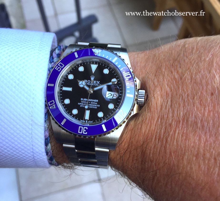 On the wrist: Rolex Submariner Date 41 blue ceramic bezel