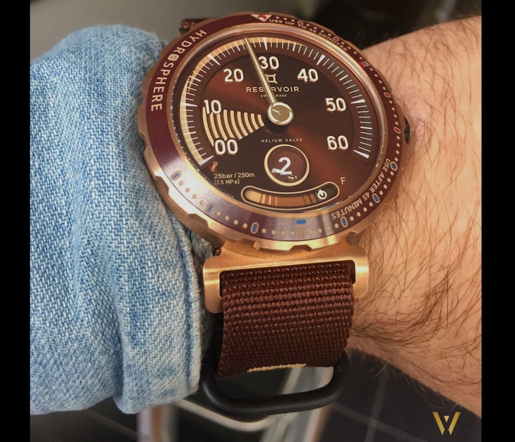Scuba diving watch RESERVOIR Hydrosphere Bronze Maldives Edition