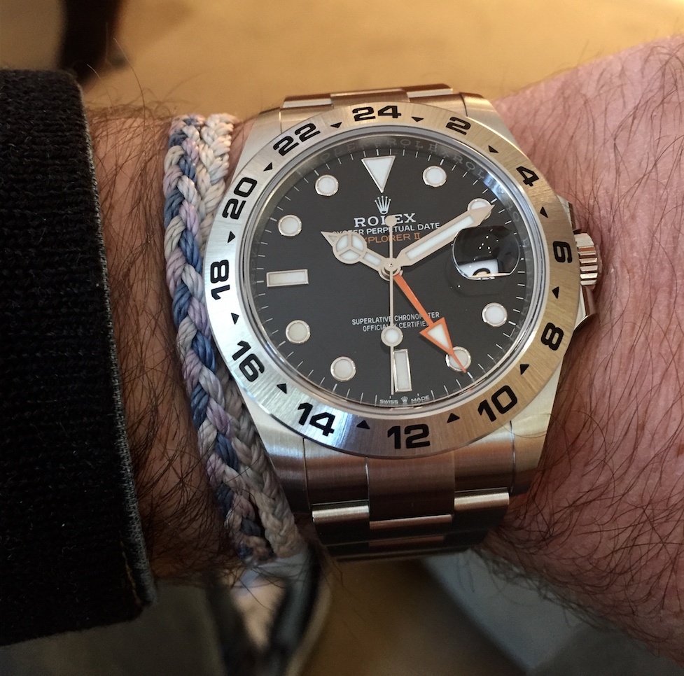 the new Rolex Explorer II ref. 226570 around the wrist