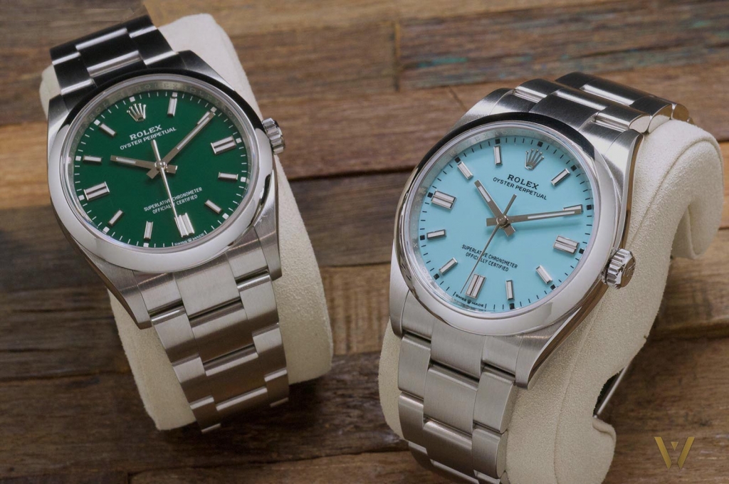 The new Rolex Oyster Perpetual green and turquoise dial