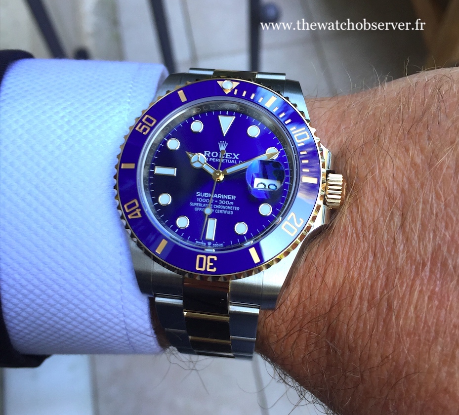 On the wrist: Rolex Submariner Date 41 steel and yellow gold